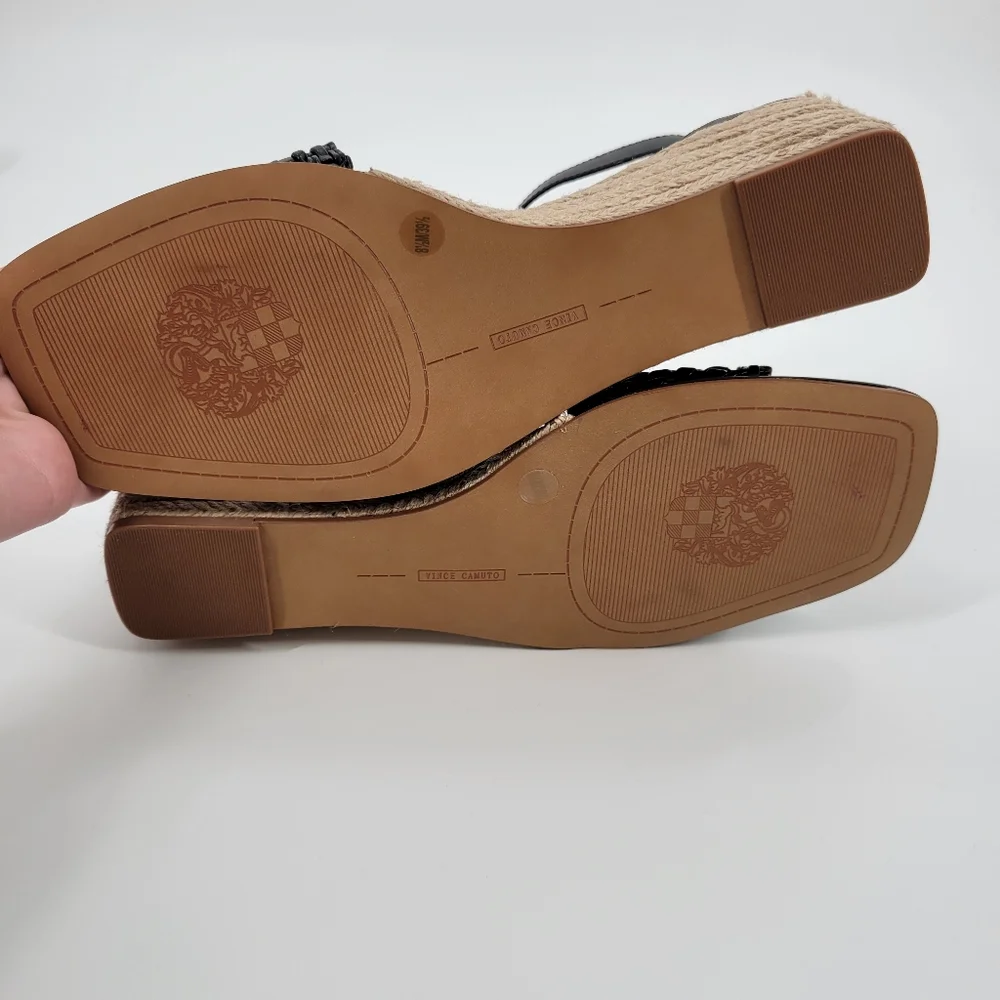 NWOT Vince Camuto 8 1/2 RUNS LARGE Adjustable Espadrille Wedge Sandals 8